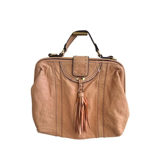 STEVEN Steve Madden Peach Beige Satchel Handbag - Picture 2 of 11